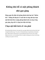 Không khó để có một phòng khách nhỏ gọn gàng pptx