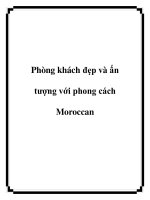 Phòng khách đẹp và ấn tượng với phong cách Moroccan docx