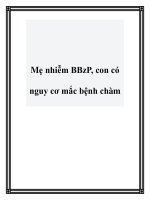Mẹ nhiễm BBzP, con có nguy cơ mắc bệnh chàm pot