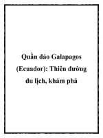 Quần đảo Galapagos (Ecuador): Thiên đường du lịch, khám phá pdf