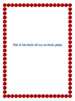 Một số bài thuốc hỗ trợ cai thuốc phiện doc