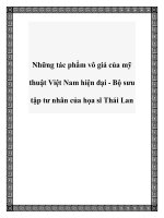 Những tác phẩm vô giá của mỹ thuật Việt Nam hiện đại - Bộ sưu tập tư nhân của họa sĩ Thái Lan pdf
