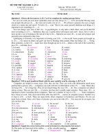 Đề Thi Thử Đại Học Khối A1, D Anh Văn 2013 - Phần 6 - Đề 11 pot