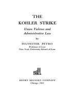THE KOHLER STRIKE Union Violence and Administrative Law pdf