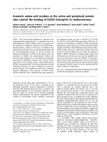 Báo cáo khoa học: Aromatic amino-acid residues at the active and peripheral anionic sites control the binding of E2020 (AriceptÒ) to cholinesterases doc