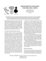 POSTHARVEST HANDLING FOR ORGANIC CROPS ppt