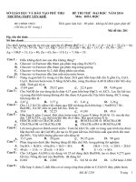 thi thử đại học môn hóa lần 1