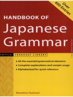 a handbook of japanese grammar