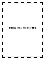 Phong thủy cho biệt thự potx