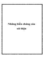 Những biến chứng của sỏi thận ppt