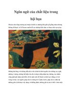 Ngôn ngữ của chất liệu trong hội họa pot
