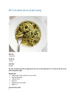 Mì Ý với cải bó xôi và xà lách xoong ppt