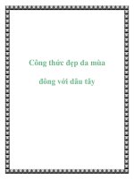Công thức đẹp da mùa đông với dâu tây ppt