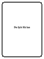 Du lịch Hà lan pot