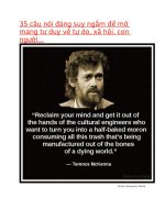 35 câu nói đáng suy ngẫm để mở mang tư duy về tự do, xã hội, con người…