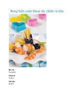 Rong biển cuộn khoai tây chiên và tôm doc