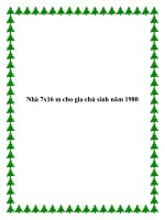 Nhà 7x16 m cho gia chủ sinh năm 1980 ppt