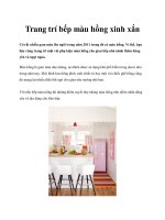 Trang trí bếp màu hồng xinh xắn ppt