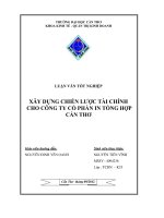 xây dựng chiến lược tài chính cho công ty cổ phần in tổng hợp cần thơ