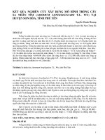 KẾT QỦA NGHIÊN CỨU XÂY DỰNG MÔ HÌNH TRỒNG CÂY SA NHÂN TÍM (AMOMUM LONGILIGULARE T.L. WU) TẠI HUYỆN SƠN HÒA, TỈNH PHÚ YÊN ppt