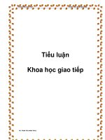 Tiểu luận:Khoa học giao tiếp pdf