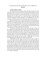 đổi mới quản lý hoạt động cấp nước đô thị trên địa bàn tỉnh thanh hoá