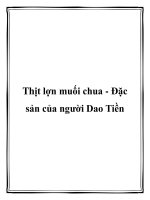 Thịt lợn muối chua - Đặc sản của người Dao Tiền potx
