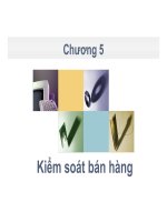 bài giảng quản trị bán hàng - chương 5 kiểm soát bán hàng