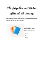 Cắt ghép đồ chơi 3D đơn giản mà dễ thương pot