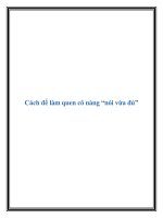 Cách để làm quen cô nàng “nói vừa đủ” doc