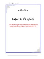 Luận văn tốt nghiệp: Giải pháp hoàn thiện chính sách kênh phân phối mặt hàng trang trí nội thất của công ty TNHH Thanh Hòa PCS ppt