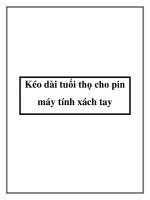 Kéo dài tuổi thọ cho pin máy tính xách tay pdf