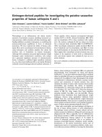 Báo cáo khoa học: Kininogen-derived peptides for investigating the putative vasoactive properties of human cathepsins K and L docx