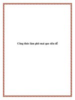 Công thức làm phô mai que siêu dễ ppt