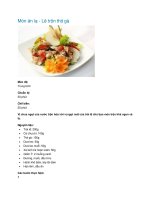 Món ăn lạ - Lê trộn thịt gà ppt