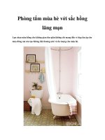 Phòng tắm mùa hè với sắc hồng lãng mạn pot
