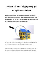 10 cách tốt nhất để giúp tăng giá trị ngôi nhà của bạn doc