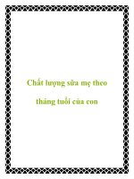 Chất lượng sữa mẹ theo tháng tuổi của con pdf