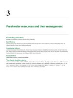 Freshwater resources and their management pdf