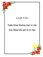 LUẬN VĂN:Ngân hàng thương mại và việc huy động tiền gửi có kỳ hạn docx