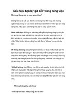 Dấu hiệu bạn bị 