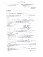 ĐỀ THI THỬ ĐẠI HỌC LẦN THỨ I NĂM 2013 MÔN HÓA HỌC - TRƯỜNG ĐHSP HÀ NỘI - MÃ ĐỀ THI 211 potx