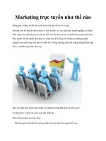 Marketing trực tuyến như thế nào ppt