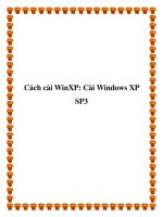 Cách cài WinXP: Cài Windows XP SP3 pptx