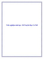 Trắc nghiệm sinh học : Di Truyền Học Cá Thể pot