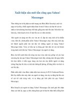 Xuất hiện sâu mới tấn công qua Yahoo! Messenger pptx