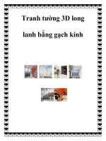 Tranh tường 3D long lanh bằng gạch kính pot