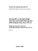 Hướng dẫn về các biện pháp đảm bảo cạnh tranh thương mại bình đẳng tại Cộng đồng Châu Âu pot