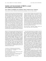 Báo cáo Y học: Isolation and characterization of MUC15, a novel cell membrane-associated mucin pot