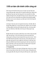 5 lỗi cơ bản cần tránh chốn công sở docx